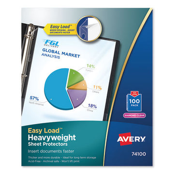 Avery® Top-load Poly Sheet Protectors, Heavy Gauge, Letter, Diamond Clear, 100-box freeshipping - TVN Wholesale